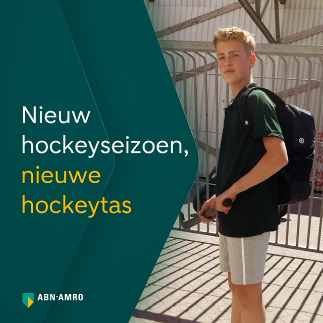 Actie ABN AMRO - Nieuw hockeyseizoen, nieuwe hockeytas